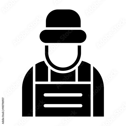 Farmer Vector Glyph Icon Design
