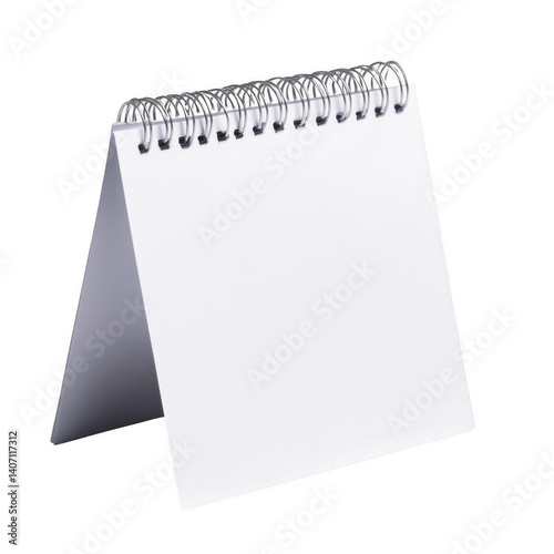 Blank paper calendar isolated on transparent background. Mockup business.