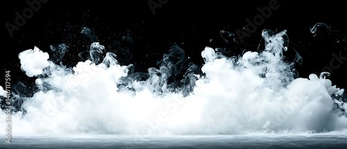 White Ink Cloud with Black BG.