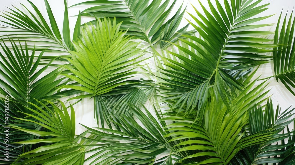 Obraz premium vibrant palm tree on white