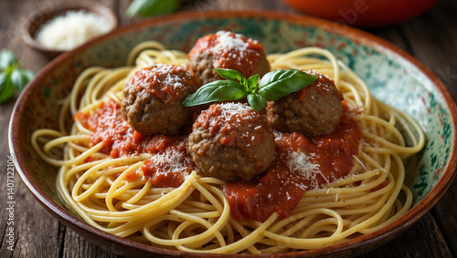 spaghetti with meatballs
