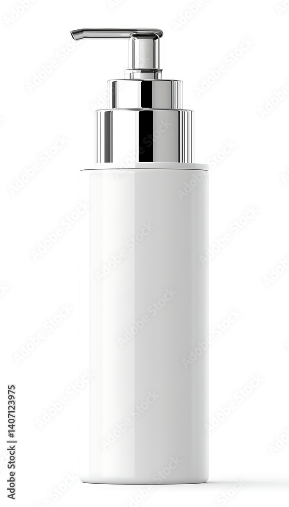Obraz premium White Pump Bottle Mockup