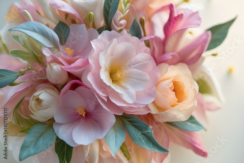 Mother's Day flowers bouquet vibrant in pastel colors  