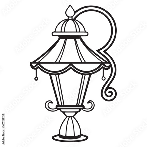 vector illustration of a lamp