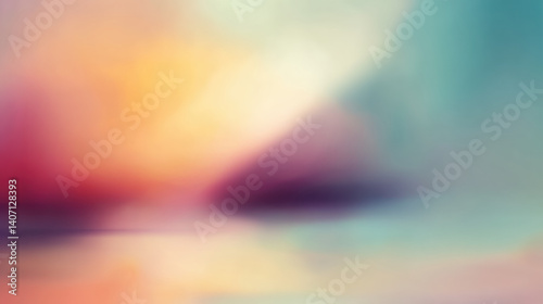 soft blurred abstract background with hints of color and light creates serene atmosphere