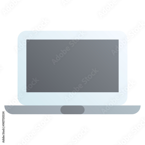 Laptop. Editable vector icon, coloured.