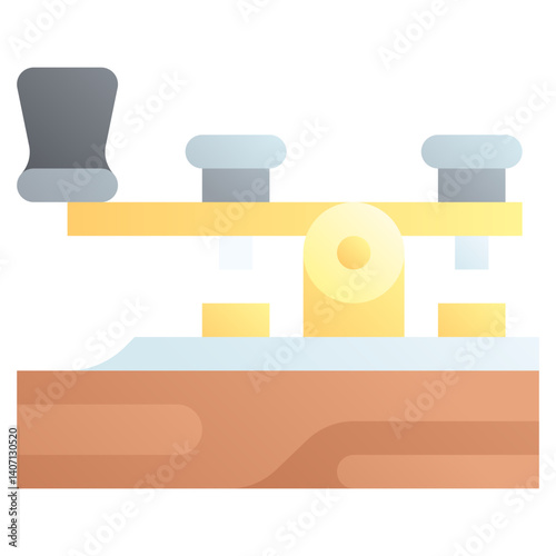 Telegraph. Editable vector icon, coloured.