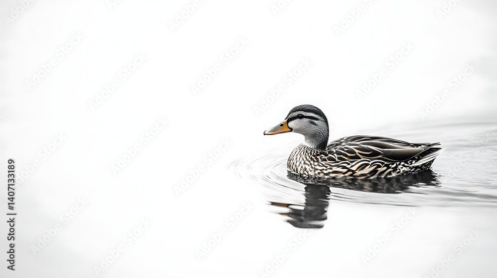 Calm Mallard on Still Pond Calm Mallard on Still Pond