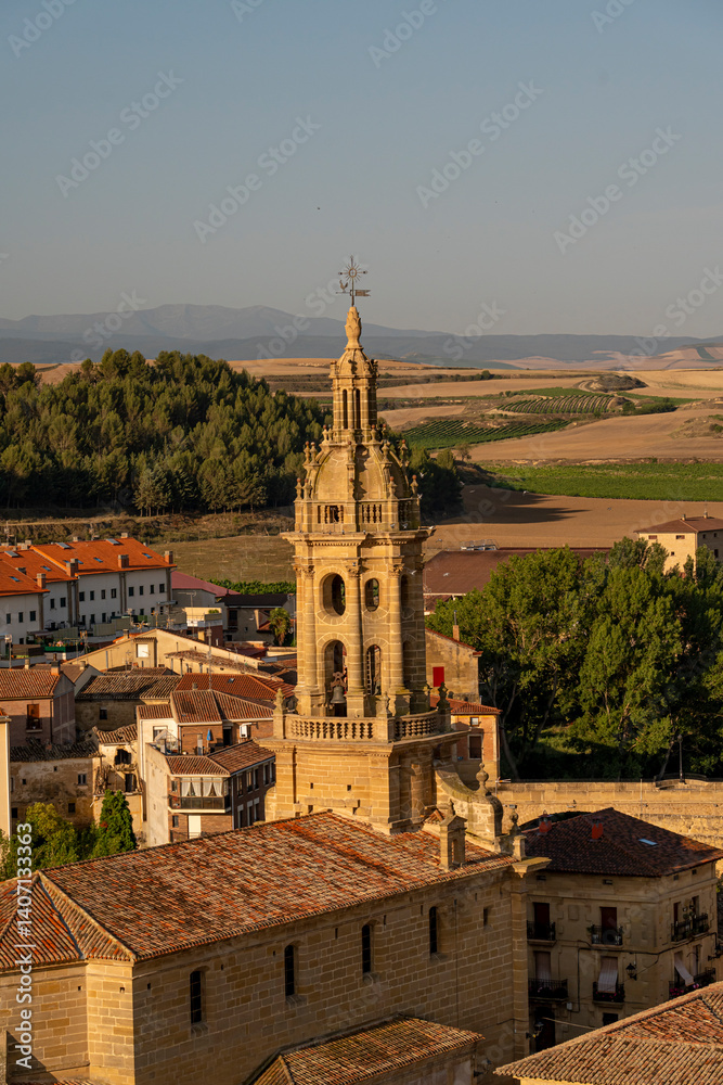 Obraz premium Stunning Aerial of San Esteban Protomártir Church in Villoslada de Cameros