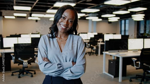 The Confident Businesswoman Smiling