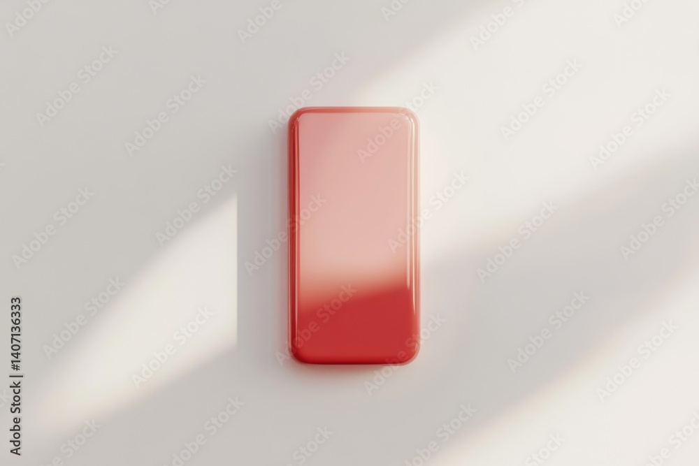 Modern minimalist red switch element design for technology interface Modern minimalist red switch element design for technology interface