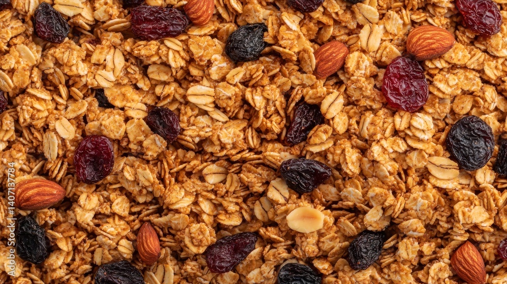 Organic Granola with Nuts and Dried Fruits for Healthy Snack Options Organic Granola with Nuts and Dried Fruits for Healthy Snack Options