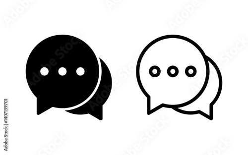 Chat icon vector illustration. speech bubble sign and symbol. comment icon. message