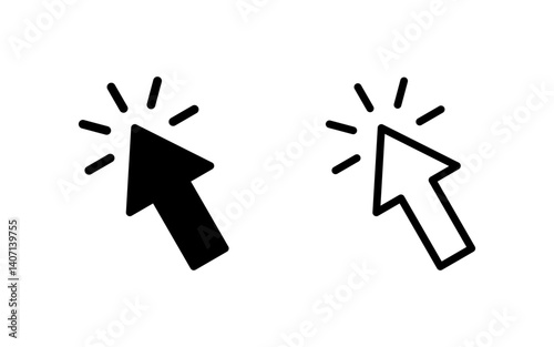 Click icon vector illustration. pointer arrow sign and symbol. cursor icon