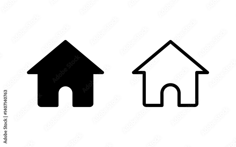 Home icon vector illustration. House sign and symbol Home icon vector illustration. House sign and symbol