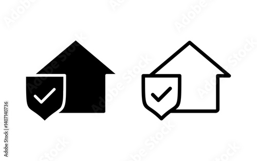 home insurance icon vector illustration. home protection sign and symbol