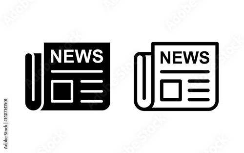 Newspaper icon vector illustration. news paper sign and symbolign