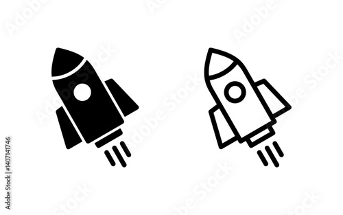 Rocket icon vector illustration. Startup sign and symbol. rocket launcher icon