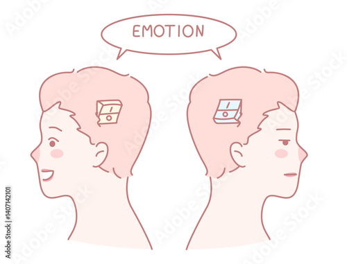 This is a visual representation created to illustrate contrasting emotions and their significant impact on expressions