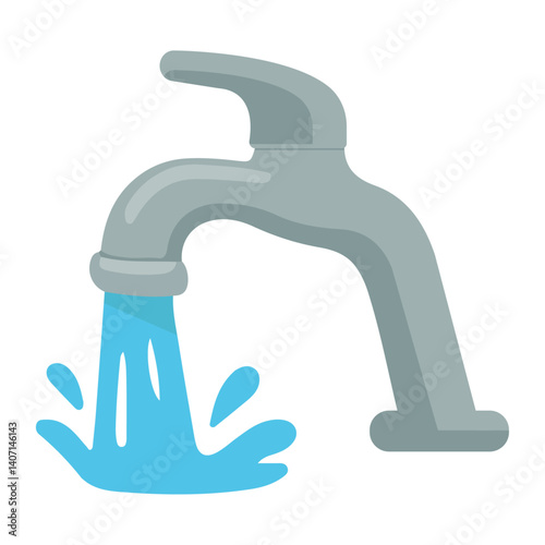 Sink faucet with running water