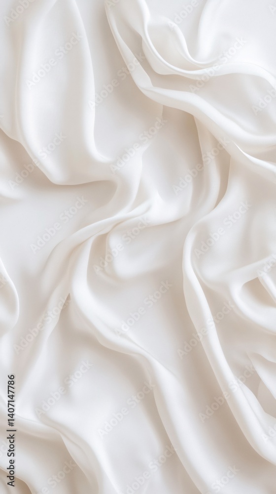 Fototapeta premium Smooth elegant white silk or satin luxury cloth texture background
