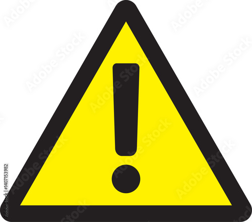 attention sign black yellow