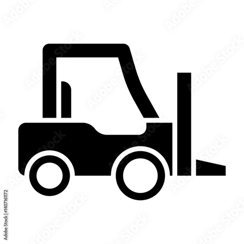 Forklift Vector Glyph Icon Design