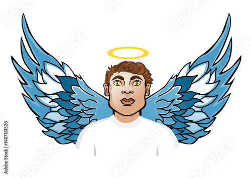 This is an illustration of an angel