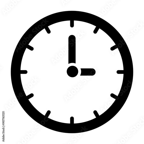 Clock Vector Glyph Icon Design