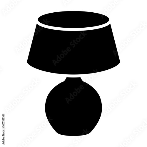 Lamp Vector Glyph Icon Design