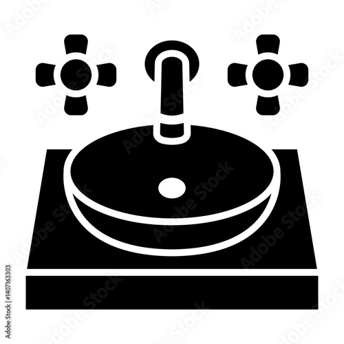 Sink Vector Glyph Icon Design