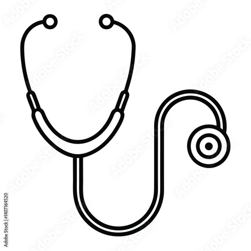 Isolated medical equipment stethoscope on white background for doctor's diagnostic heart examination