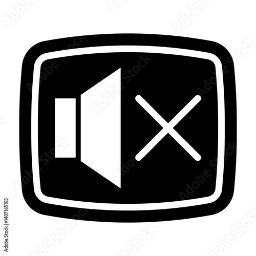 Sound Off Vector Glyph Icon Design