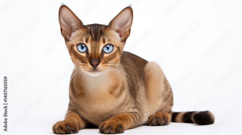 elegant pets isolated on white