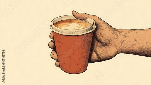 barista offers a fresh brewed coffee cup to go during a peaceful coffee break moment with morning aroma and energy inside a cozy cafe with casual atmosphere and friendly service