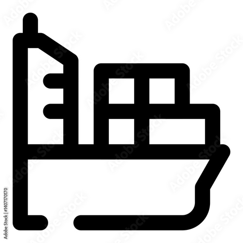 Shipping and Delivery dashed line icon