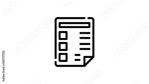 icon line motion graphic form
