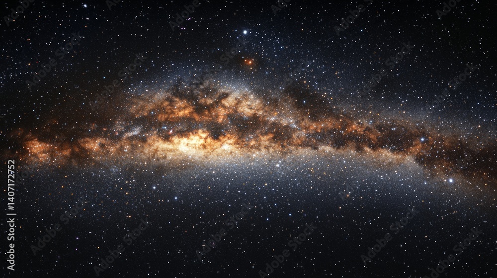 Obraz premium Stunning Astrophotography of Galaxy with Starry Night Sky