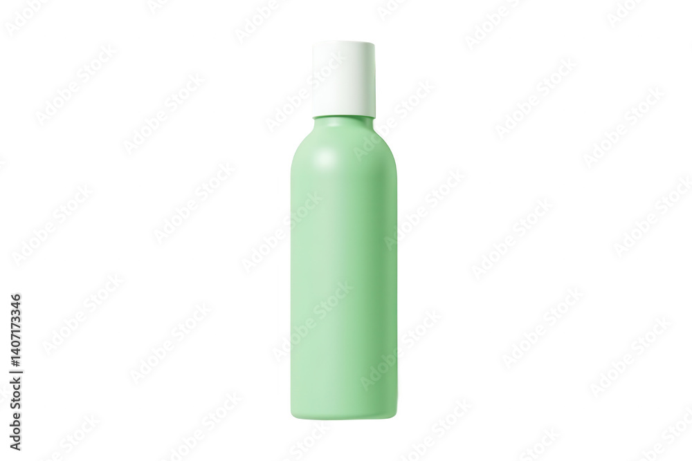 Green Bottle with White Cap isolated Green Bottle with White Cap isolated