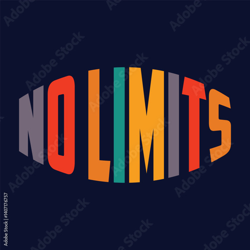 NO LIMITS-QUOTES typography t-shirt design vector.
