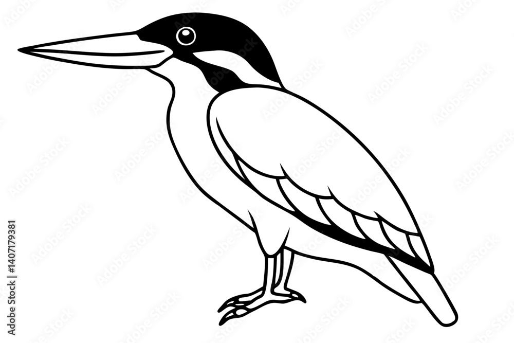 Fototapeta premium Minimalist Kingfisher