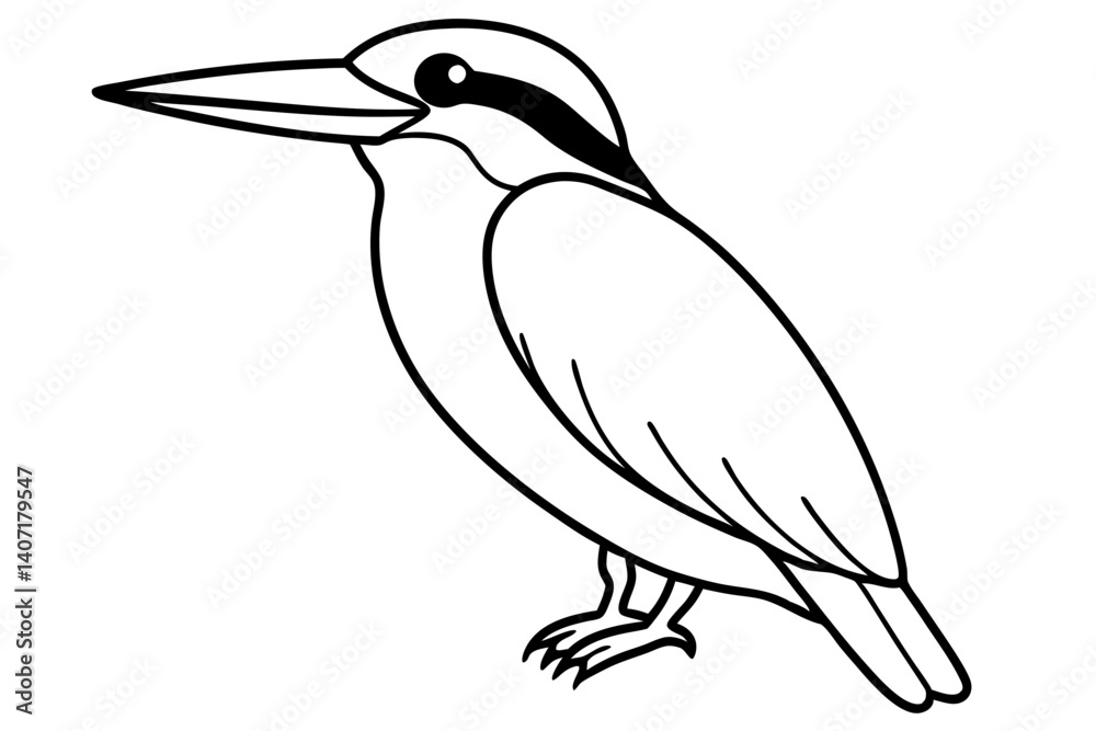 Obraz premium Minimalist Kingfisher