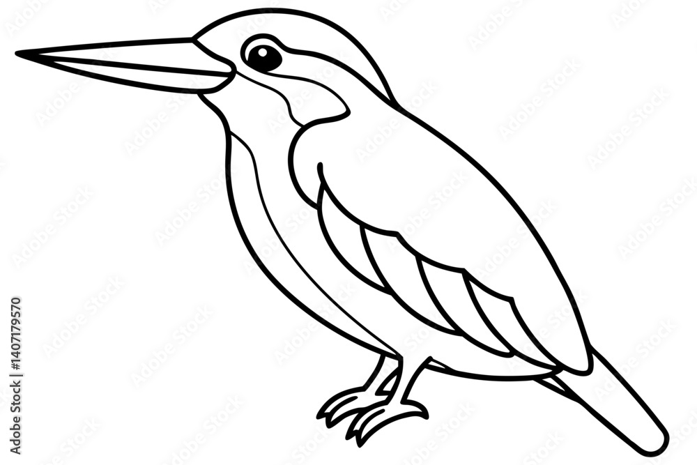 Obraz premium Minimalist Kingfisher