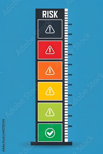 Risk Meter with Color-Coded Levels