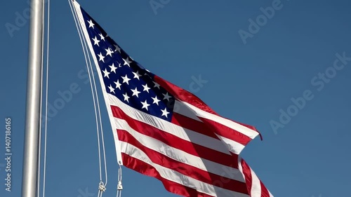 The American Flag Waving