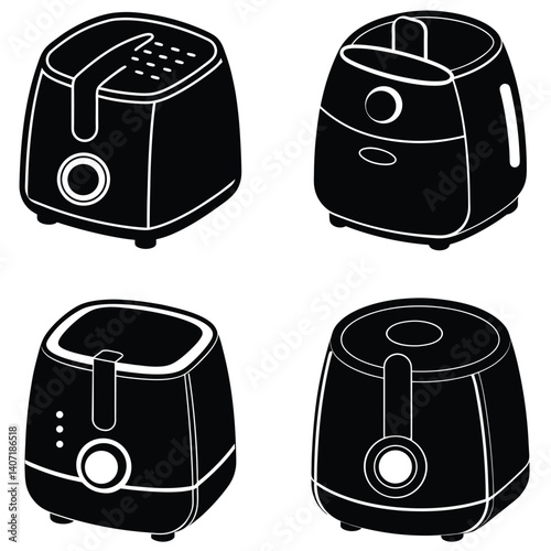 Air Flyer Vector Silhouetted Bundle Set Collection