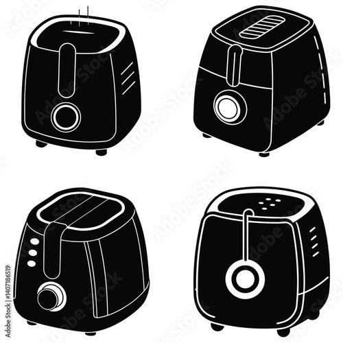 Air Flyer Vector Silhouetted Bundle Set Collection