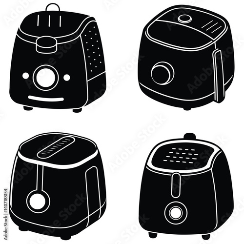 Air Flyer Vector Silhouetted Bundle Set Collection