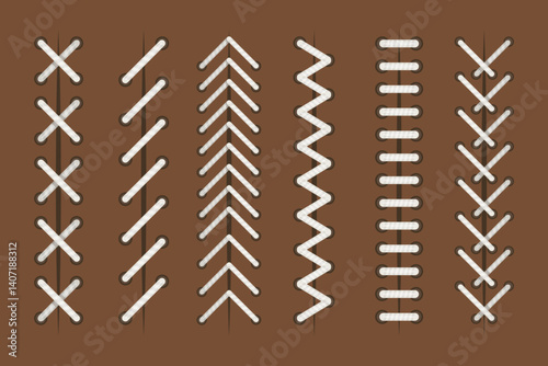 Baseball and american football Stitches on a white background , vector design