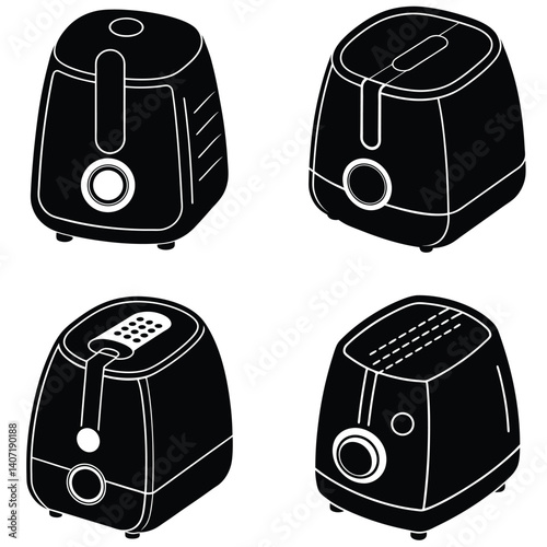 Air Flyer Vector Silhouetted Bundle Set Collection